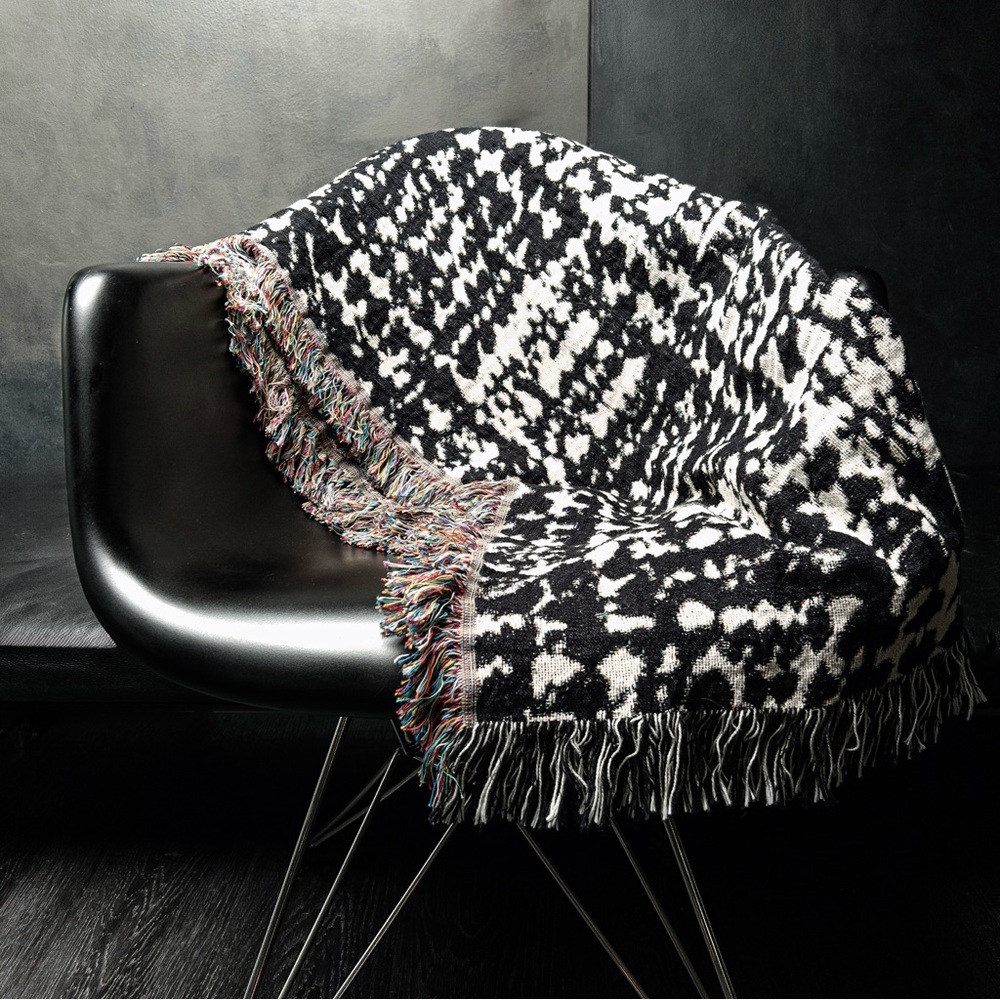 🔥Houndstooth  pattern 100% Cotton Jacquard Throw- SAMPLE SALE🔥
